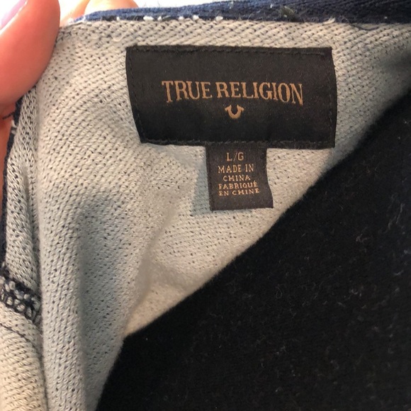 True Religion distressed blue hoodie - Picture 5 of 5
